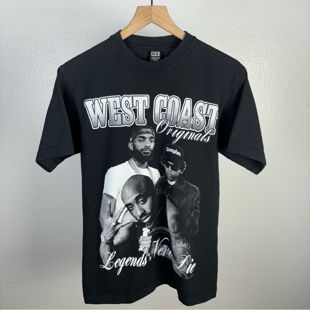 West Coast Originals Legends Nipsey Tupac Eazy E DR Dream USA T Shirt Medium